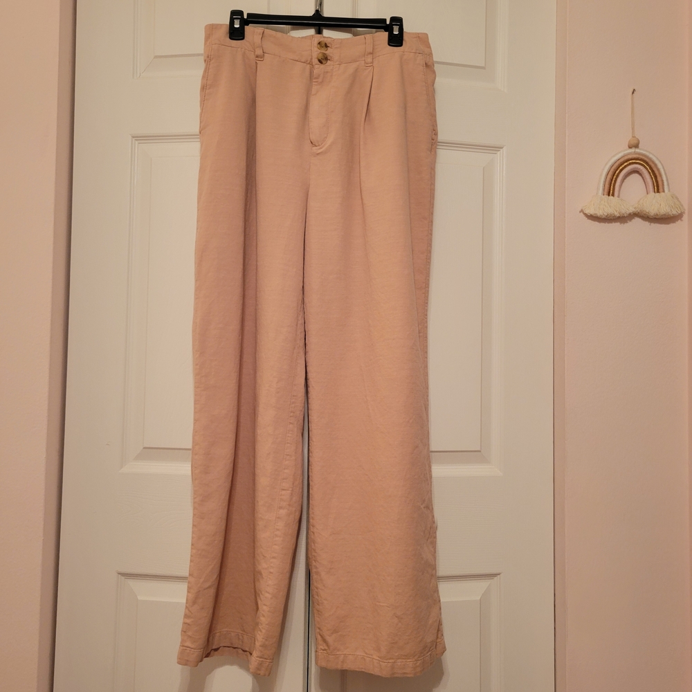 LC Lauren Conrad Women's Blush Pink Wide Leg Pants